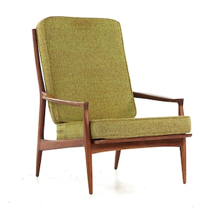 Selig Style Mid Century Walnut Lounge Chair mcm image 1