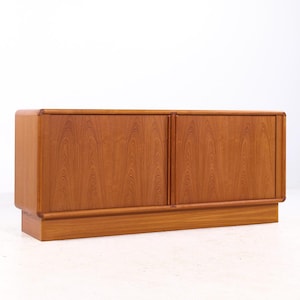 Kibaek Mobelfabrik Mid Century Danish Teak Tambour Door Credenza - mcm