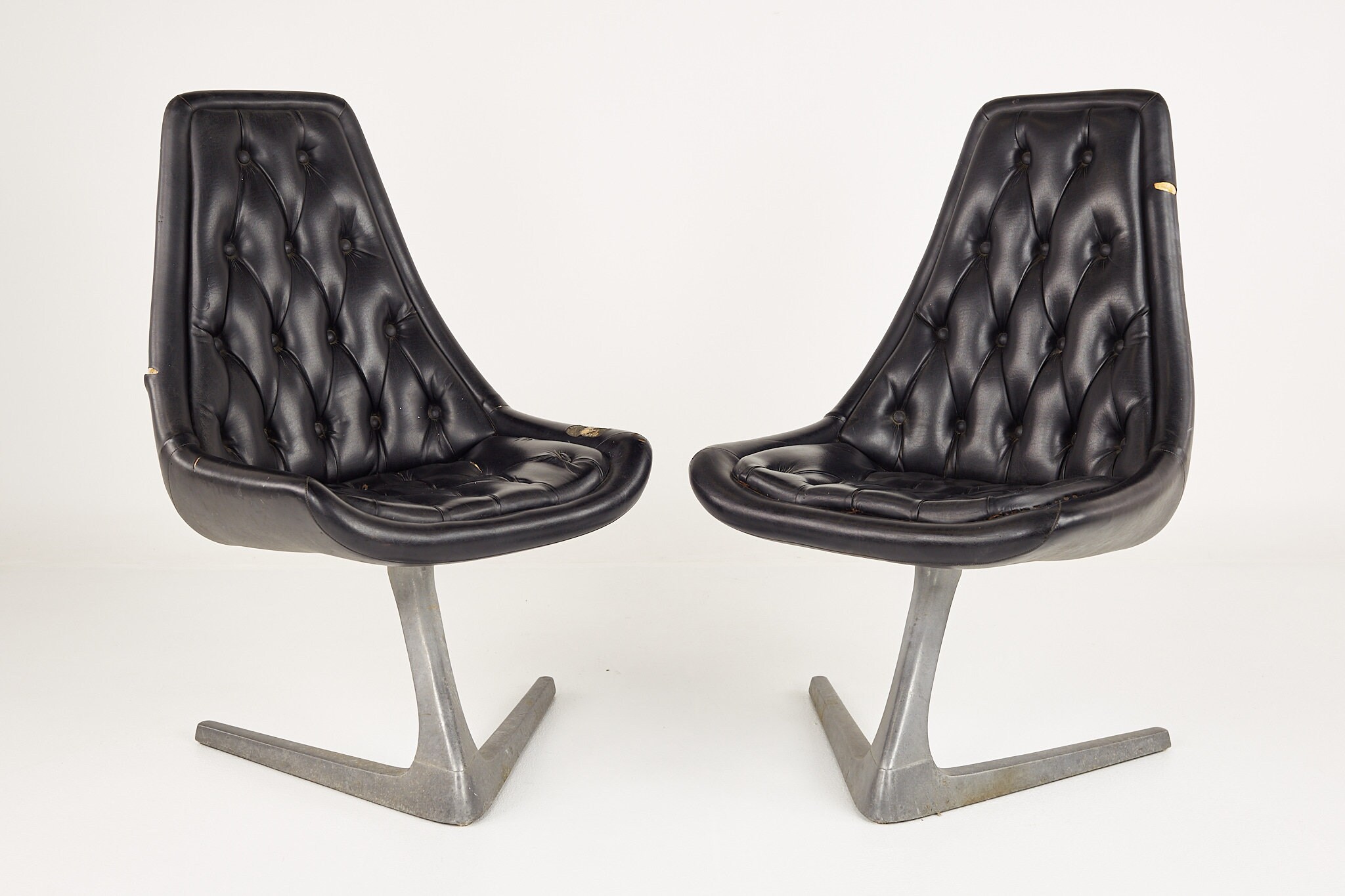 Chromcraft Sculpta Mid Century Star Trek Chairs Pair Mcm Etsy UK