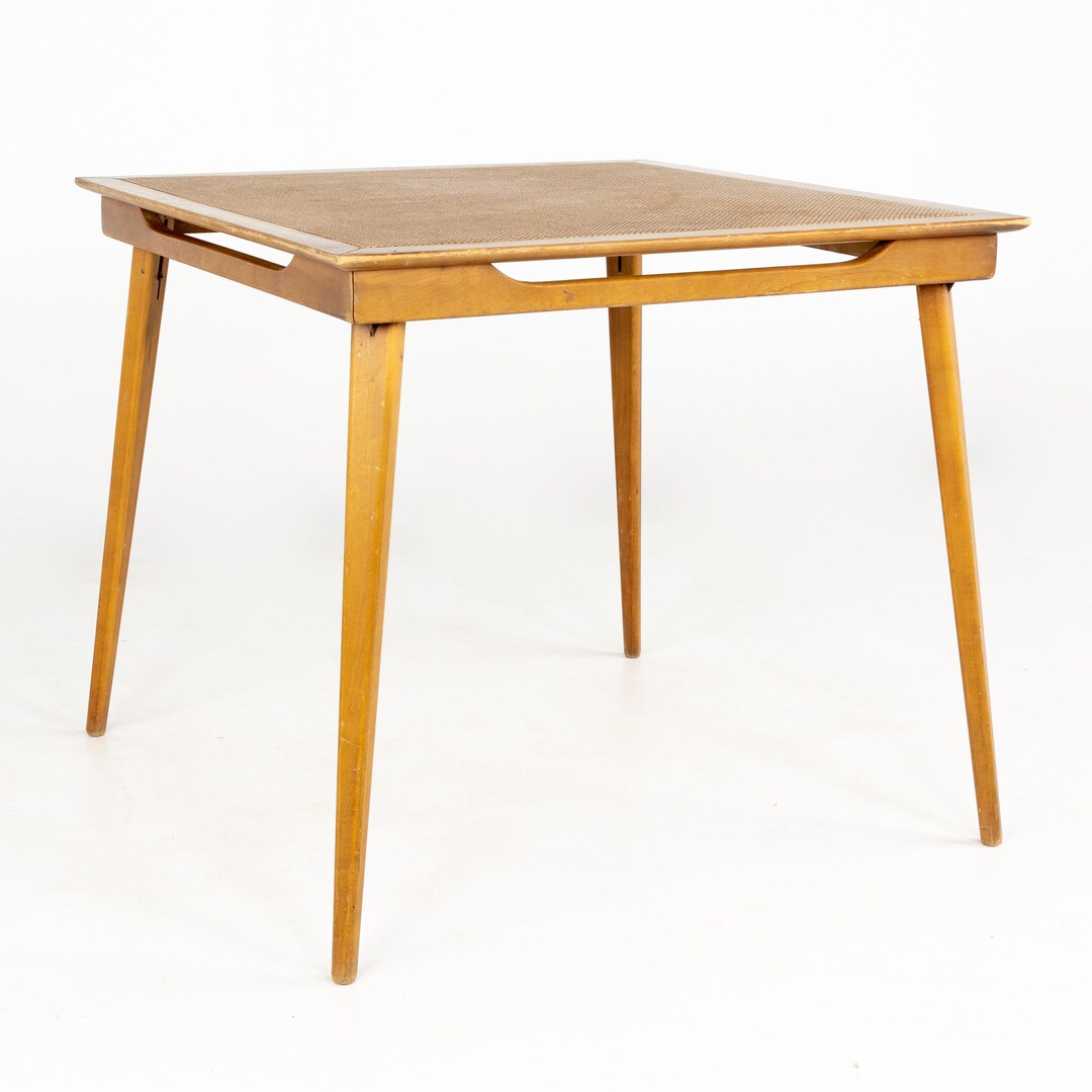 Mid Century Walnut Folding Dining Table Mcm Etsy