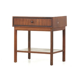 Jack Cartwright for Founders Mid Century Walnut Nightstand mcm image 3