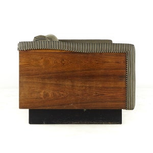 Milo Baughman Style Mid Century Rosewood Case Sofa mcm image 4