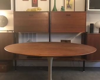 Vintage Eero Saarinen 54" Walnut Tulip Dining Table for Knoll