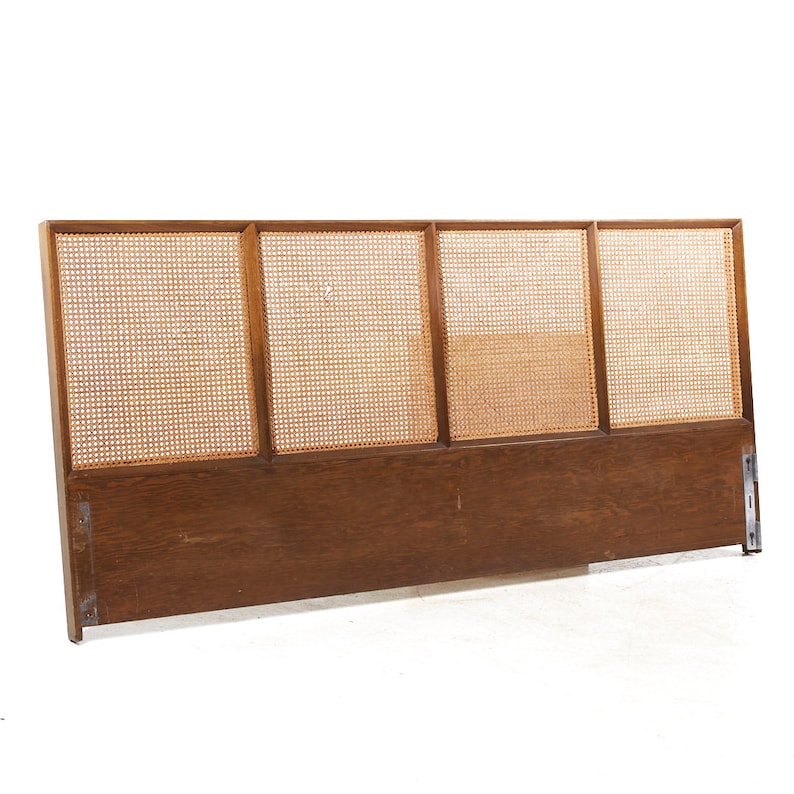 Paul McCobb for Calvin Mid Century Cane King Headboard mcm image 1