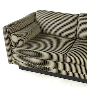 Milo Baughman Style Mid Century Rosewood Case Sofa mcm image 7