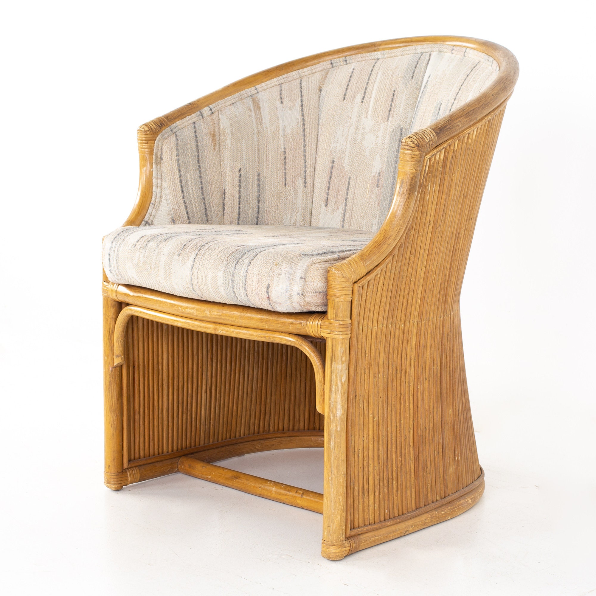 McGuire Mid Century Bamboo Dining Chairs Set of 4 mcm Etsy