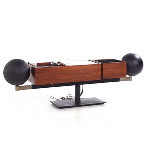 Clairtone Project G2 Mid Century Rosewood and Chrome Stereo Turntable - mcm