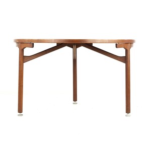 Jens Risom Mid Century Dining Table Walnut with 3 Legs mcm image 4