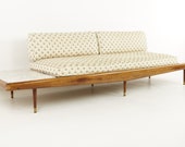 Adrian Pearsall Mid Century Walnut and Marble Sofa -mcm