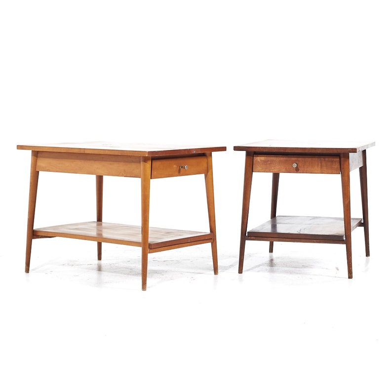 Paul McCobb for Planner Group Mid Century Side Table Pair mcm image 2