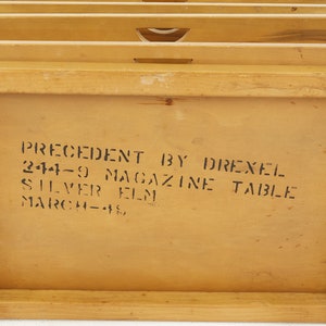Edward Wormley for Drexel Precedent Mid Century Elm Magazine Library Table mcm image 10