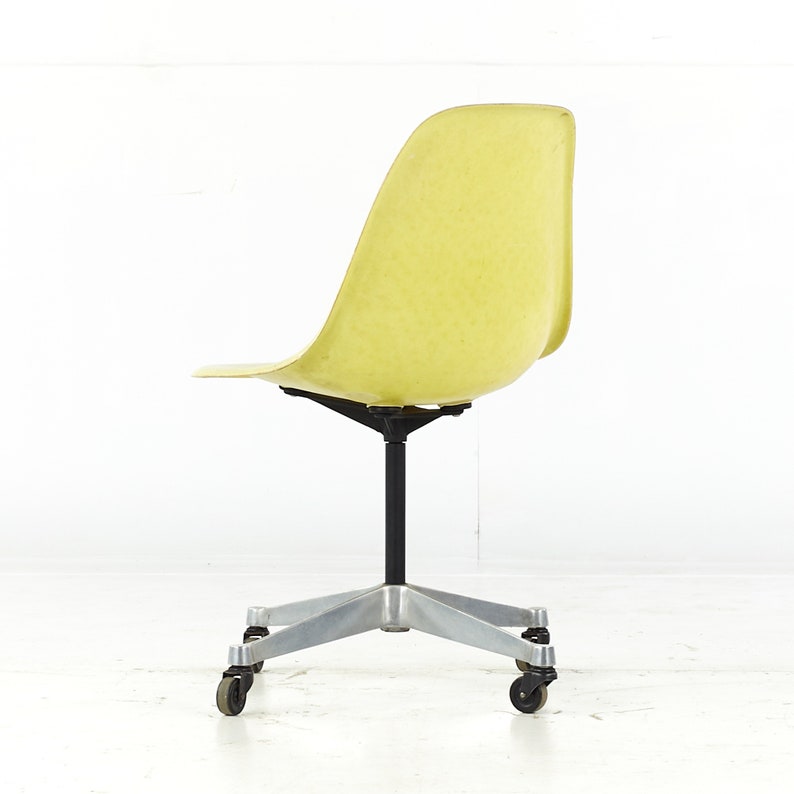 Charles and Ray Eames for Herman Miller Mid Century Fiberglass Wheeled Shell Chair mcm image 6