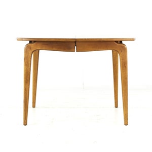 Lane Perception Mid Century Walnut Expanding Dining Table with 2 Leaves mcm image 2