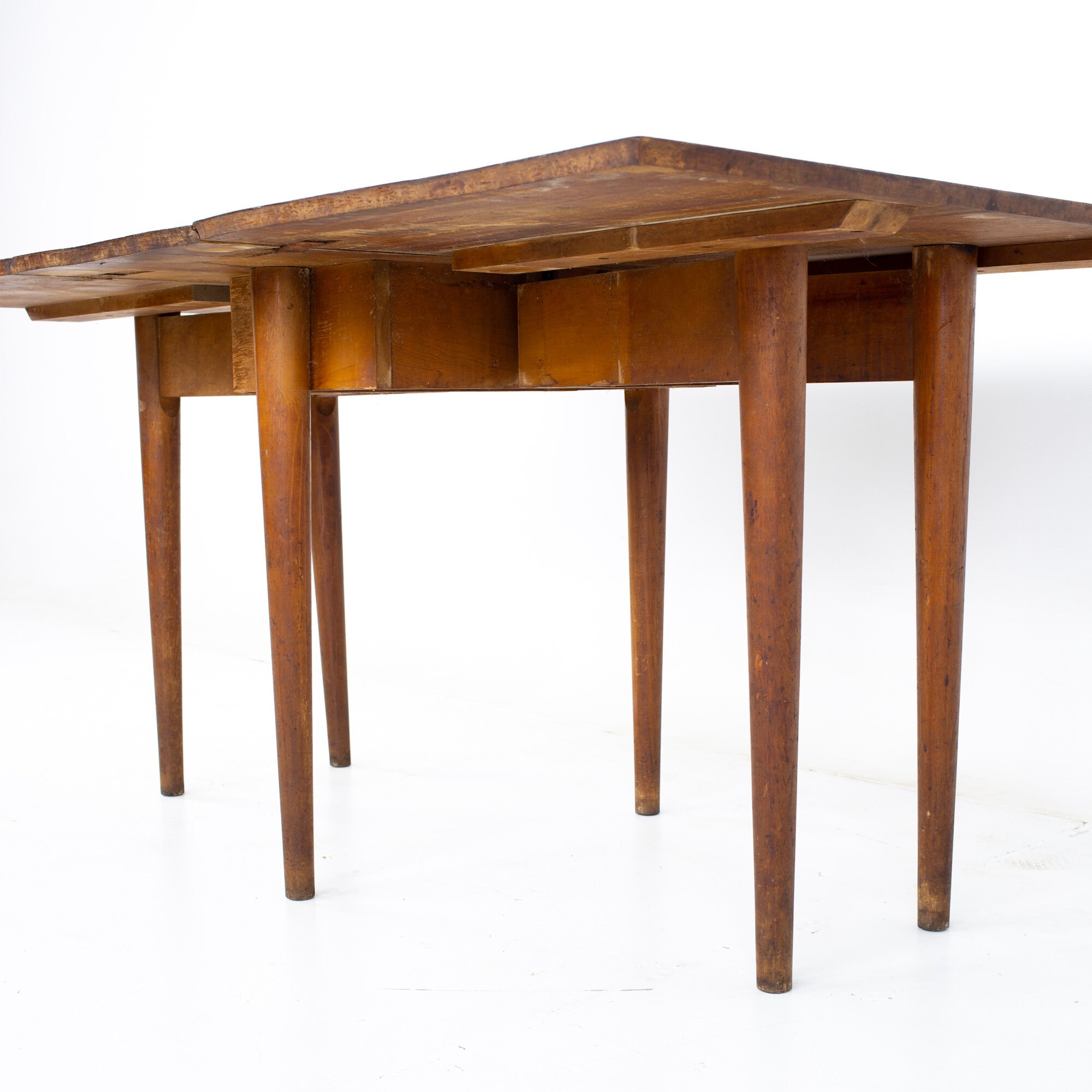 Conant Ball Mid Century Solid Maple Drop Leaf Dining Table Etsy