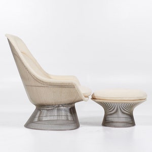 Warren Platner for Knoll Mid Century Easy Lounge Chair and Ottoman mcm image 4