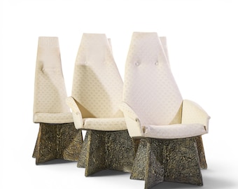Adrian Pearsall for Craft Associates Mid Century Brutalist Dining Chairs - Set of 6 - mcm