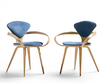 Norman Cherner for Plycraft Mid Century Pretzel Dining Chairs - Pair - mcm
