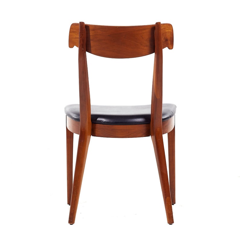 Kipp Stewart for Drexel Declaration Mid Century Walnut Dining Chairs Set of 8 mcm image 5
