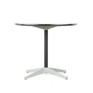 Eames for Herman Miller Mid Century Round White Laminate Side Table mcm image 6