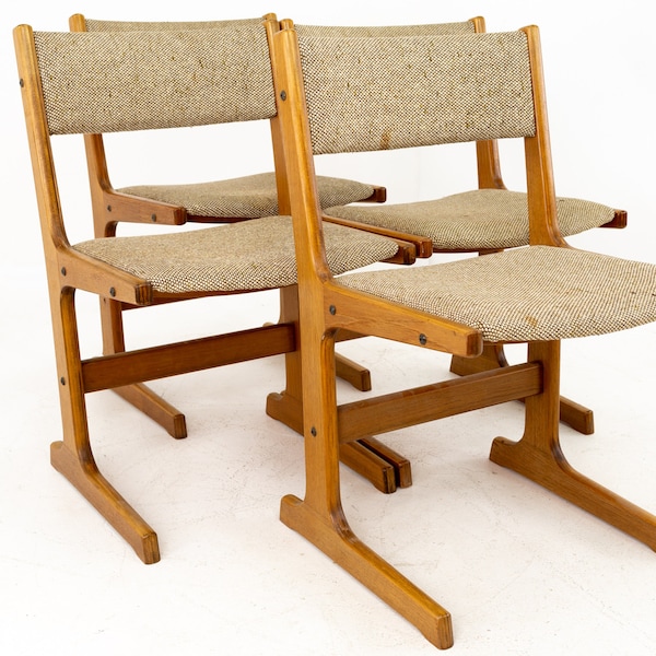 Gangso Mobler Style Mid Century Teak Dining Chairs - Set of 4 - mcm