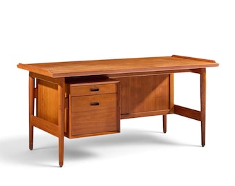 Arne Vodder for Sibast Mid Century Danish Teak Executive Desk - mcm