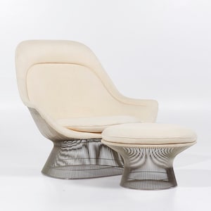Warren Platner for Knoll Mid Century Easy Lounge Chair and Ottoman mcm image 1