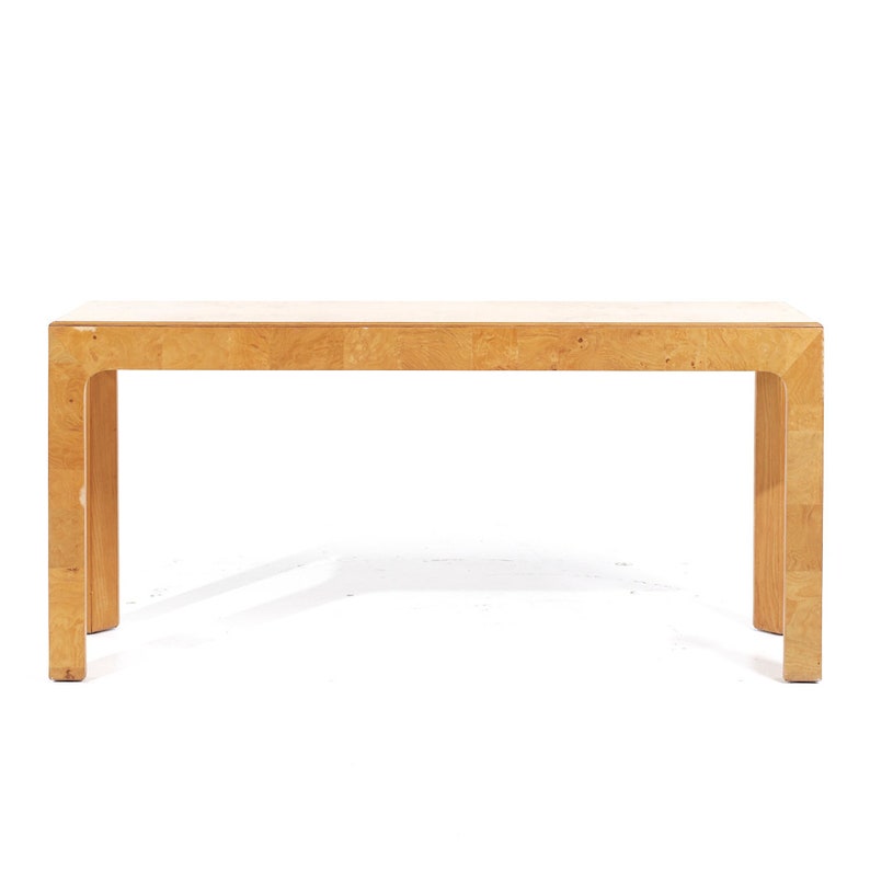 Henredon Scene II Mid Century Burlwood Console Table mcm image 7