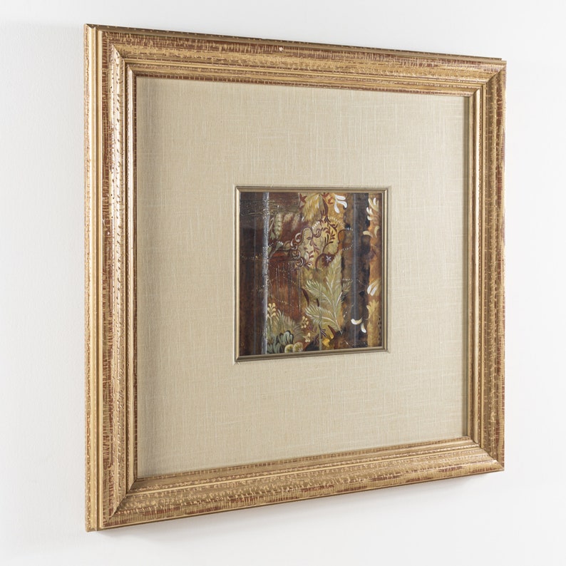 Red and Brown Floral Framed Print image 2