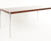 Richard Schultz for Knoll Mid Century Rosewood and Chrome Dining Table - mcm