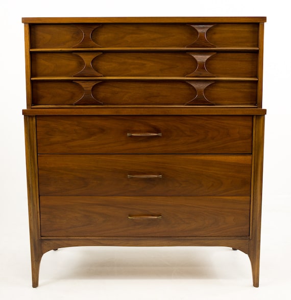 Kent Coffey Perspecta Mid Century Modern Walnut And Rosewood Etsy