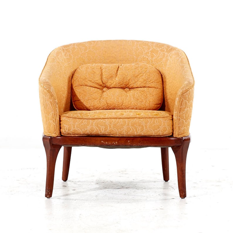 Erwin Lambeth Mid Century Walnut Lounge Chairs Pair mcm image 5