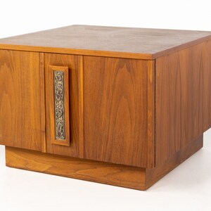 John Keal for Brown Saltman Mid Century Plinth Base 2 Door Cabinet mcm image 3