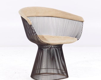 Warren Platner for Knoll Mid Century Bronze Dining Chair - mcm