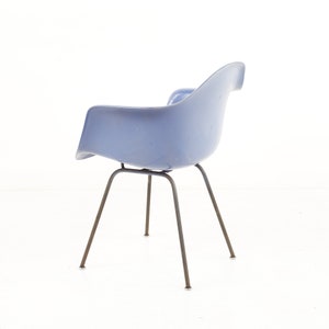 Eames for Herman Miller Mid Century Blue Fiberglass Shell Chair mcm image 8