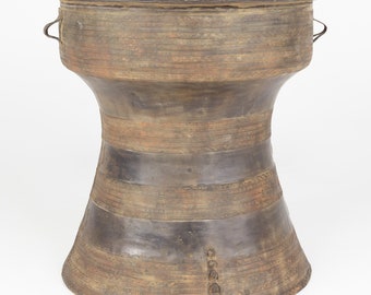 Burmese Bronze Rain Drum Side Table