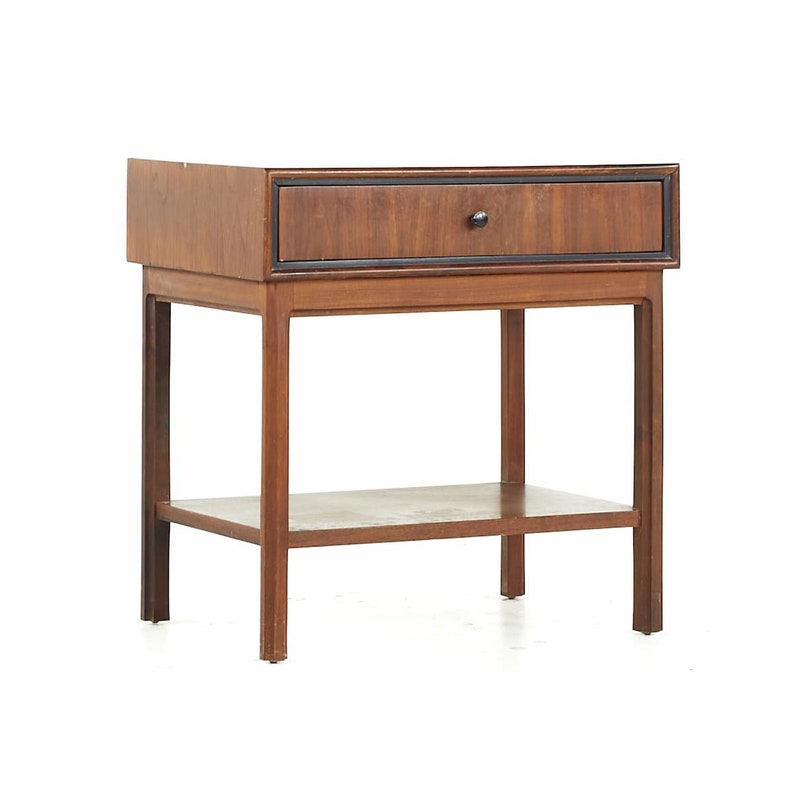 Jack Cartwright for Founders Mid Century Walnut Nightstand mcm image 1