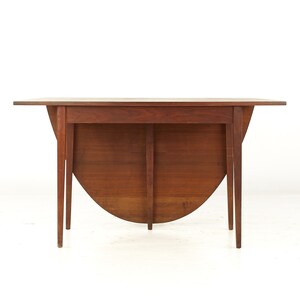 Jack Cartwright for Founders Mid Century Walnut Drop Leaf Dining Table mcm image 9