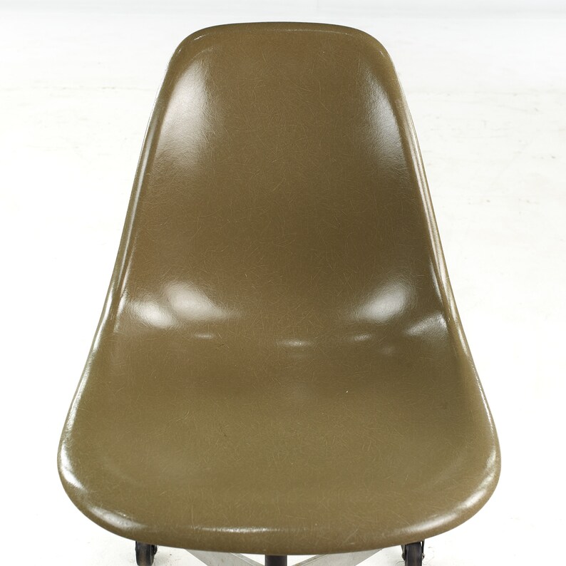Charles and Ray Eames for Herman Miller Mid Century Wheeled Shell Chair mcm image 9