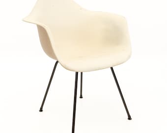 Eames pour Herman Miller Mid Century Chaise en plastique moulé moderne X-Base Shell - mcm