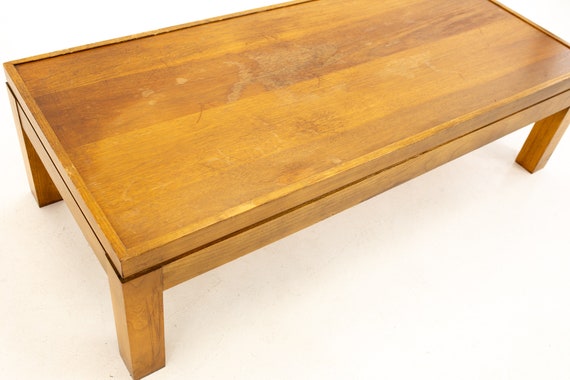 Mid century shop oak coffee table