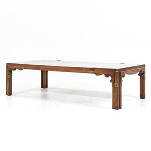 Drexel Contemporary Walnut and Brass Coffee Table image 3