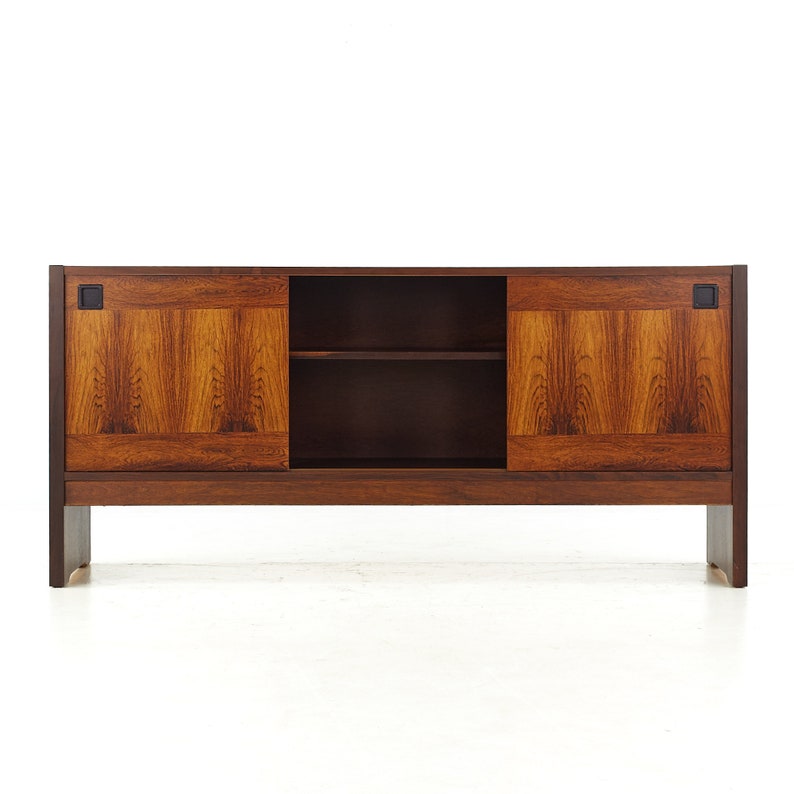 Dyrlund Style Mid Century Rosewood Buffet and Hutch mcm image 7