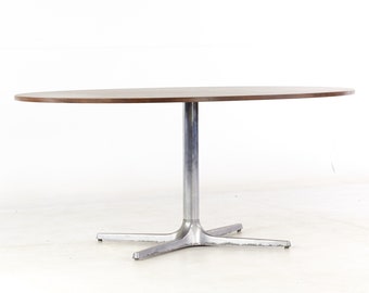 Chromcraft Mid Century Dining Table with Knoll Style Laminate Top - mcm