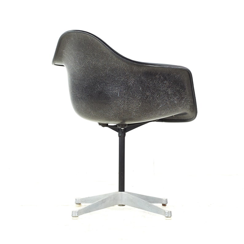 Charles Eames for Herman Miller Mid Century Upholstered Shell Office Chair mcm image 8