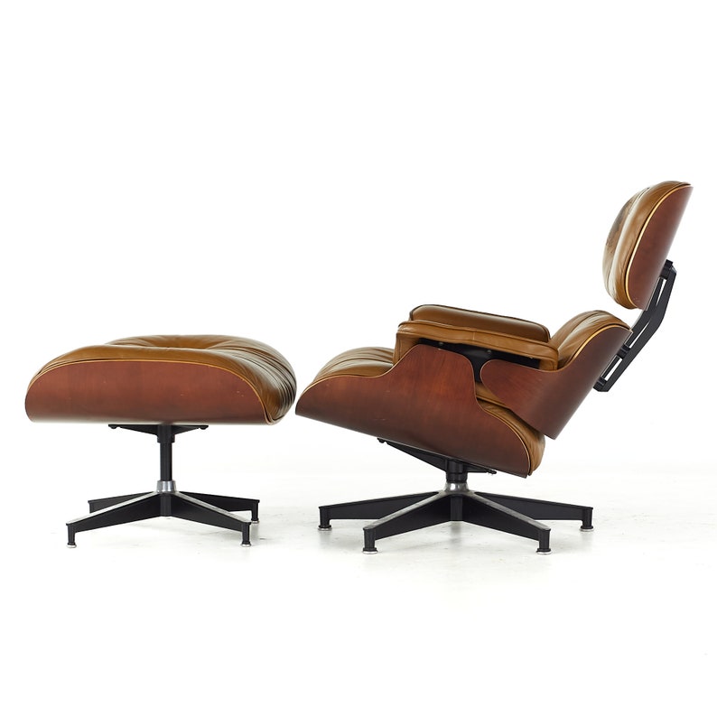 Charles and Ray Eames Mid Century Cherry Lounge Chair mcm image 5