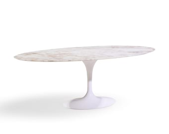 Eero Saarinen for Knoll Mid Century Tulip 84 Inch Marble Dining Table - mcm