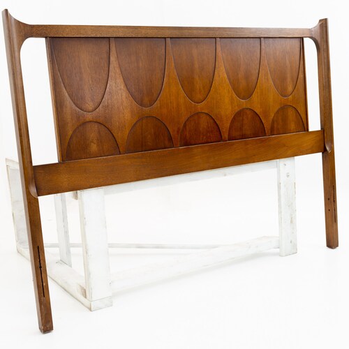 Broyhill Brasilia Mid Century Walnut Queen Headboard Mcm Etsy