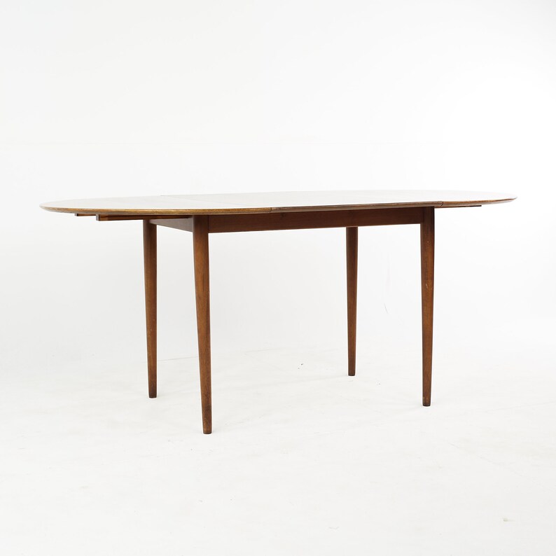 Kurt Ostervig Mid Century Teak Expanding Round Dining Table mcm image 6