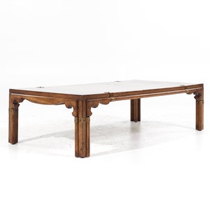 Drexel Contemporary Walnut and Brass Coffee Table image 6