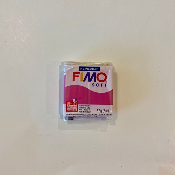 Fimo Soft Polymer Clay 2oz | Raspberry | Oven Bake Clay